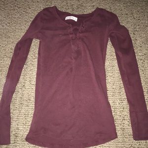 Lace Up Long Sleeve